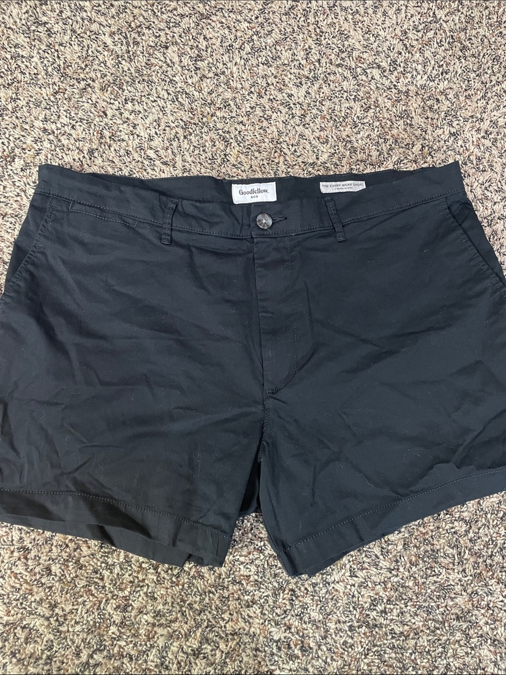 Goodfellow & Co Men’s Black Flat-Front Shorts Size 38 | NWOT